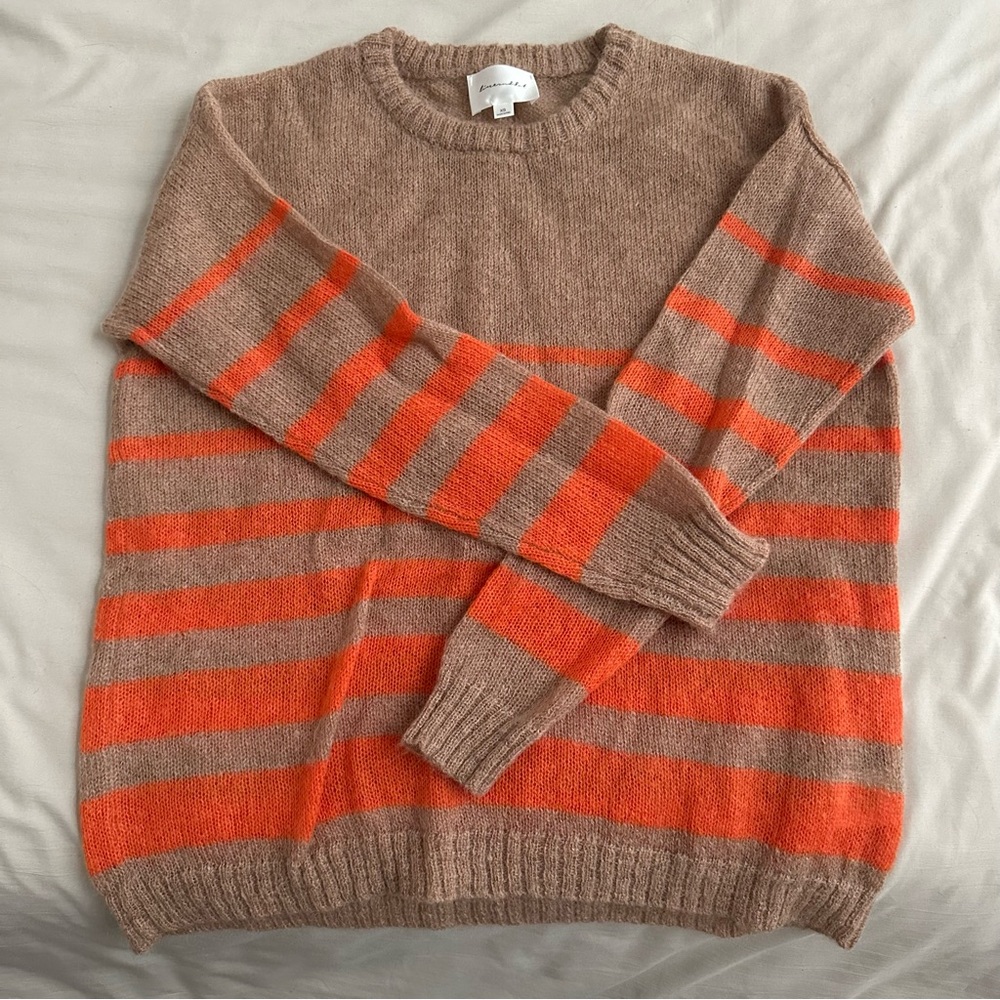 Striped Orange and Brown Sweater